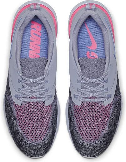 Imagen de Nike Odyssey React Flyknit 2, Running Shoe Mujer, Indigo Haze/Sapphire/Negro/Iron Purple