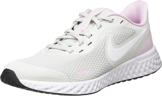 Imagen de Nike Revolution 5, Zapatillas de Gimnasio, Photon Dust/White-Pink Foam